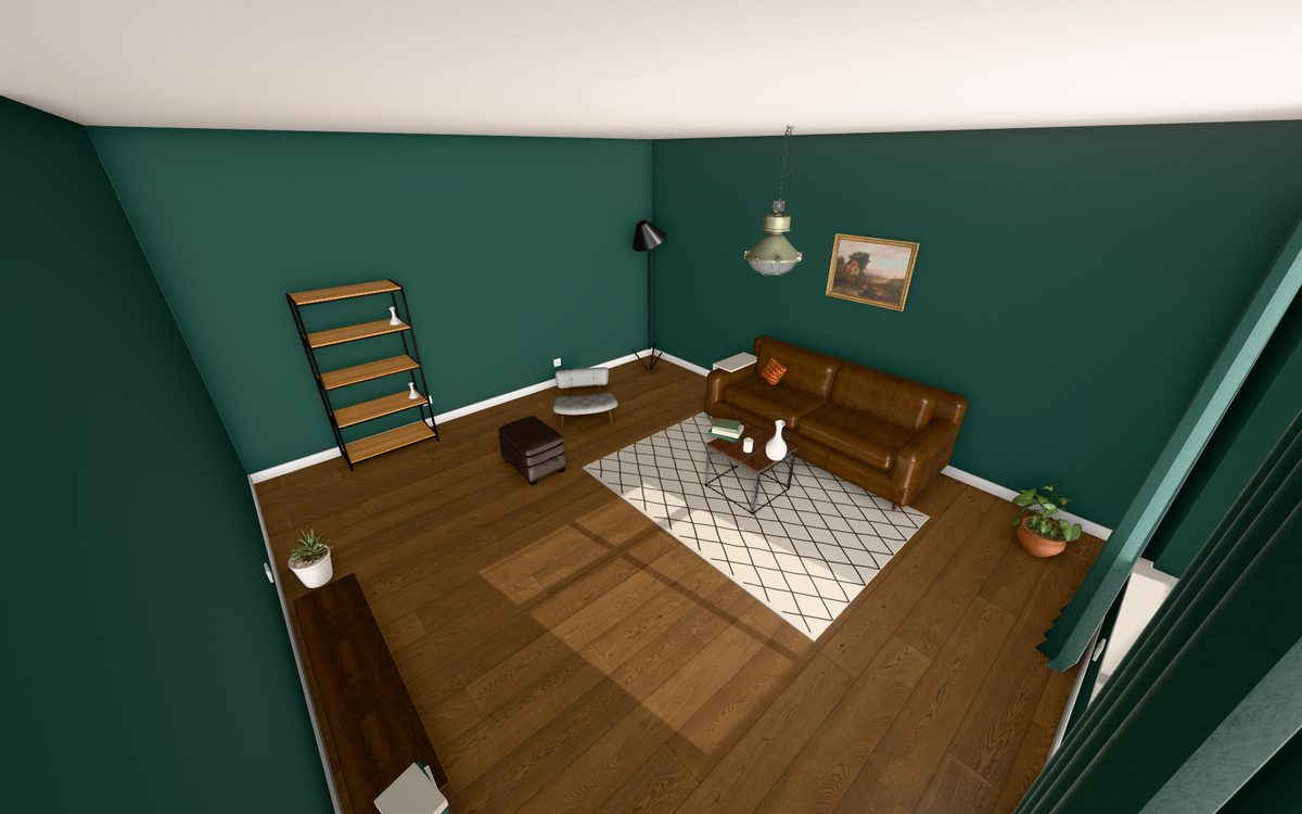 Salon vintage en 3D